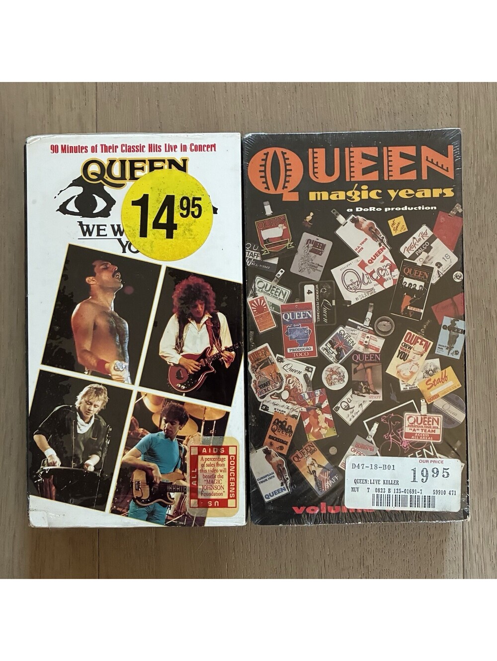Set of 2 Queen VHS - We Will Rock You + Magic Years V2